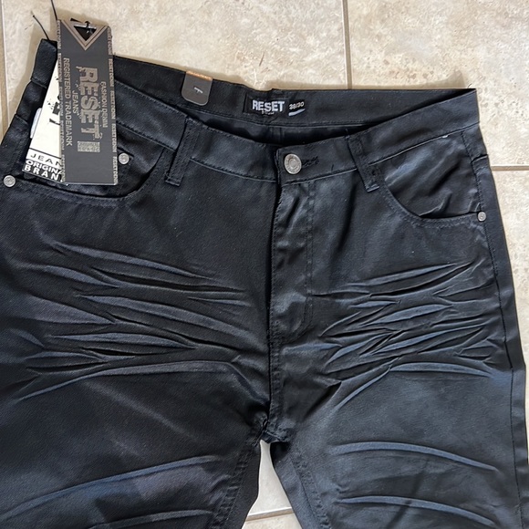 Reset Denim Jeans Size 38/30 Black New With Tags - Picture 2 of 11